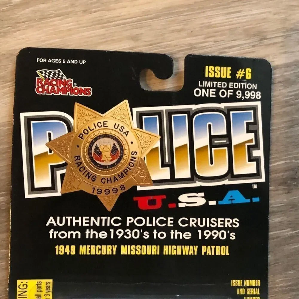 Racing Champions Police USA 49 Mercury Missouri Hwy Patrol 1:55 Scale Diecast